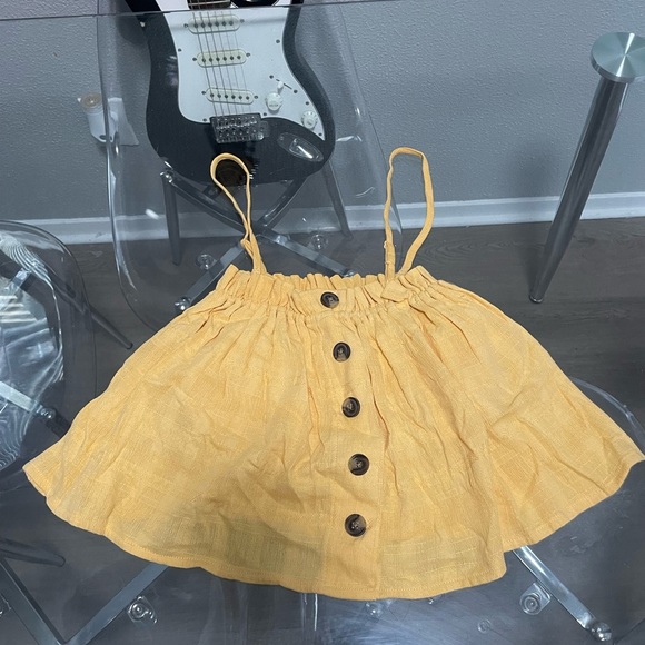 American Eagle Outfitters Mustard Button-Front Camisole - Picture 1 of 2